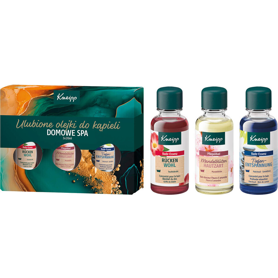 Set de aceites de baño favoritos Kneipp, 3 x 20 ml