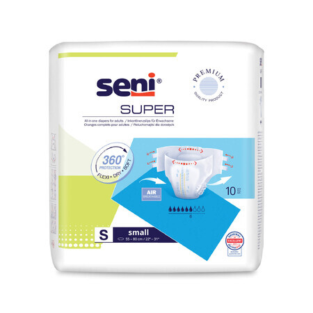 Seni Super, scutece, mici, 55-80 cm, 10 buc