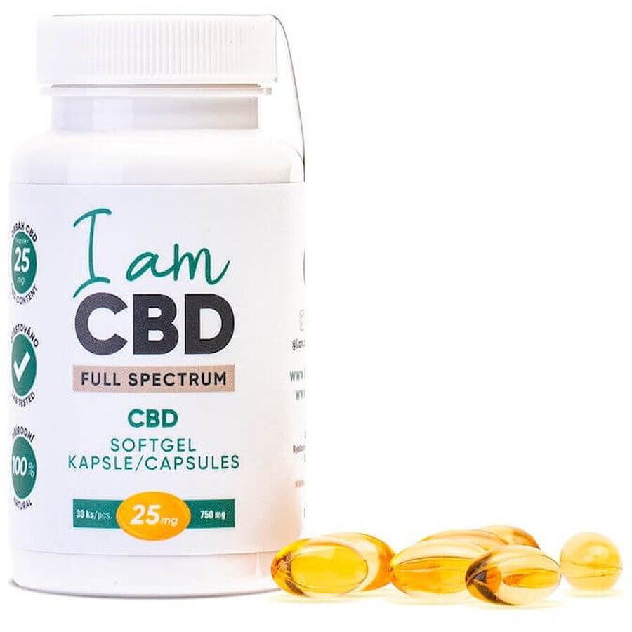 Io sono CBD CBD a spettro completo 750 mg 30 capsule