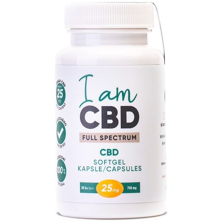 Io sono CBD CBD a spettro completo 750 mg 30 capsule