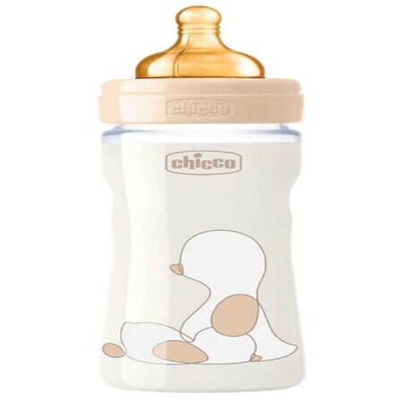 Biberón con tetina de goma y flujo regulable, Original Touch, unisex, +0 meses, 250ml, Chicco