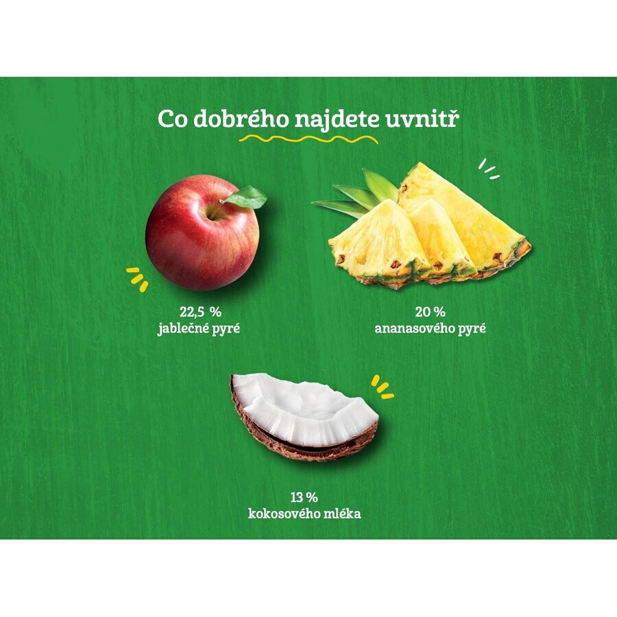 Gerber Bio 100% plantaardig appel en ananas dessert met kokosmelk stuk 4 x 90 g