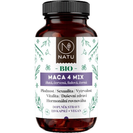 Natu Organic Maca 4 Mix 120 cápsulas