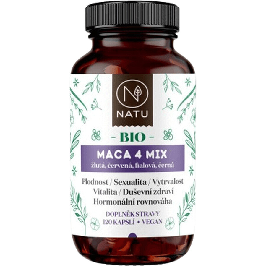 Natu Organic Maca 4 Mix 120 cápsulas