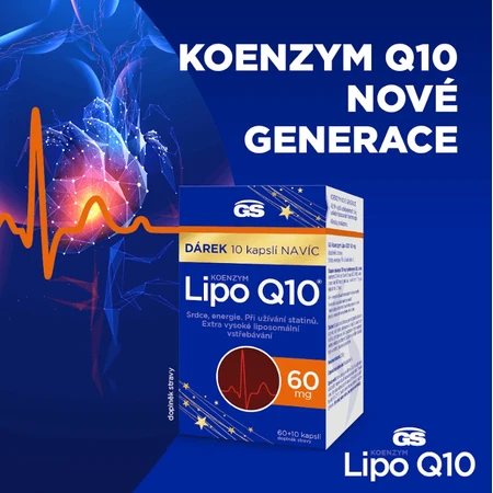GS Coenzima Lipo Q10 60 mg, 60 + 10 capsule