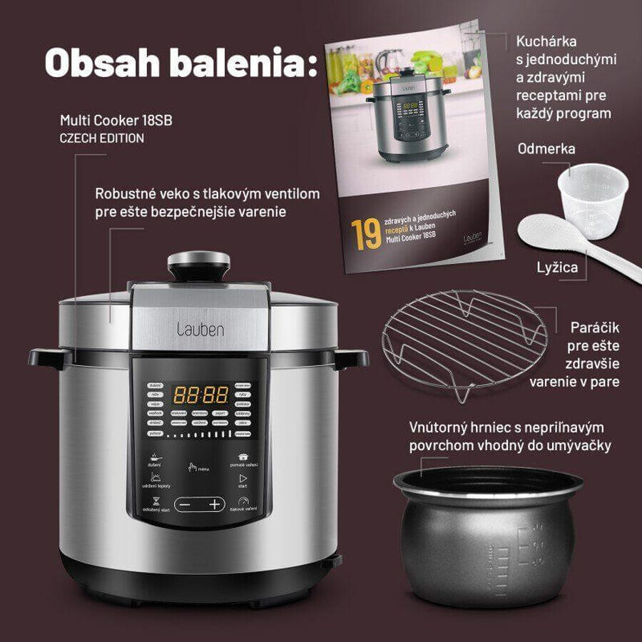 Lauben Multi Cooker 18SB Edición Checa Olla a presión multifuncional