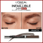 L'Oréal Paris Infaillible Brows 24H Lápiz Triangular Rellenador 03 Brunet Lápiz de Cejas