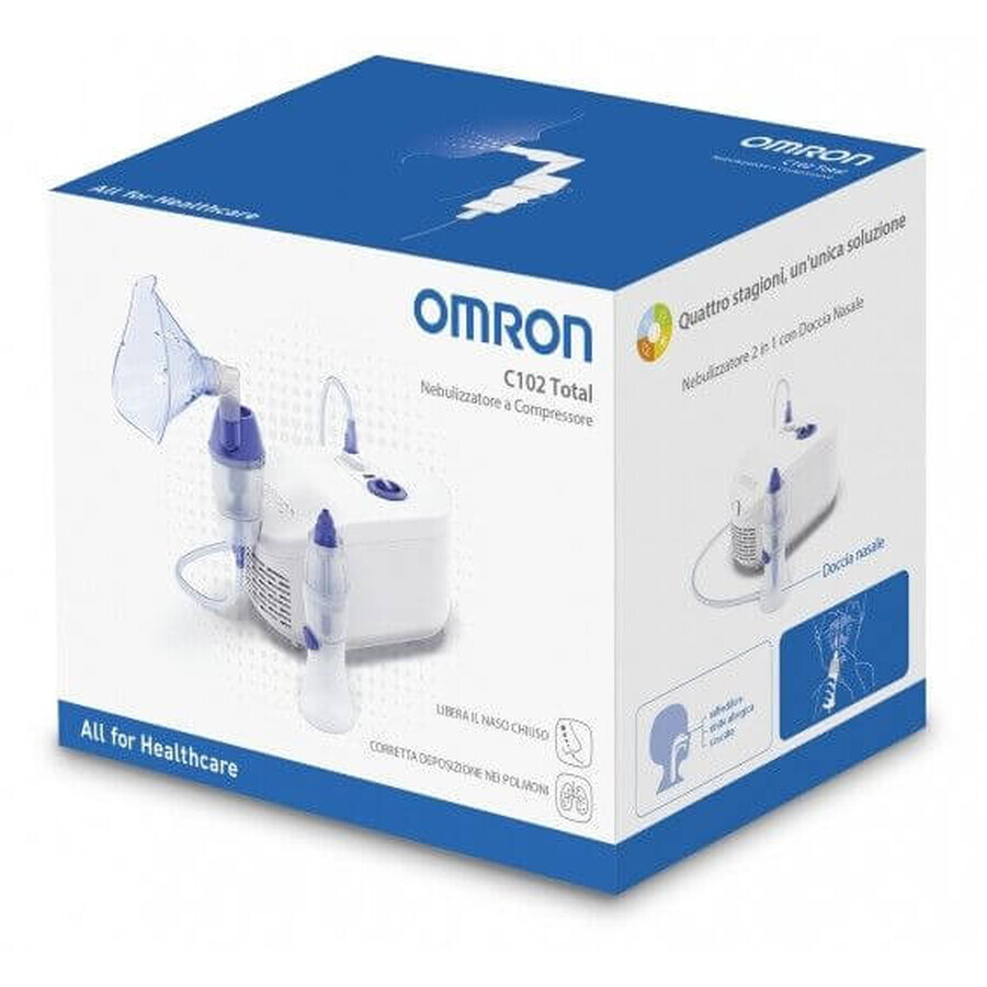 Omron C102 inalatore a compressore completo con doccia nasale