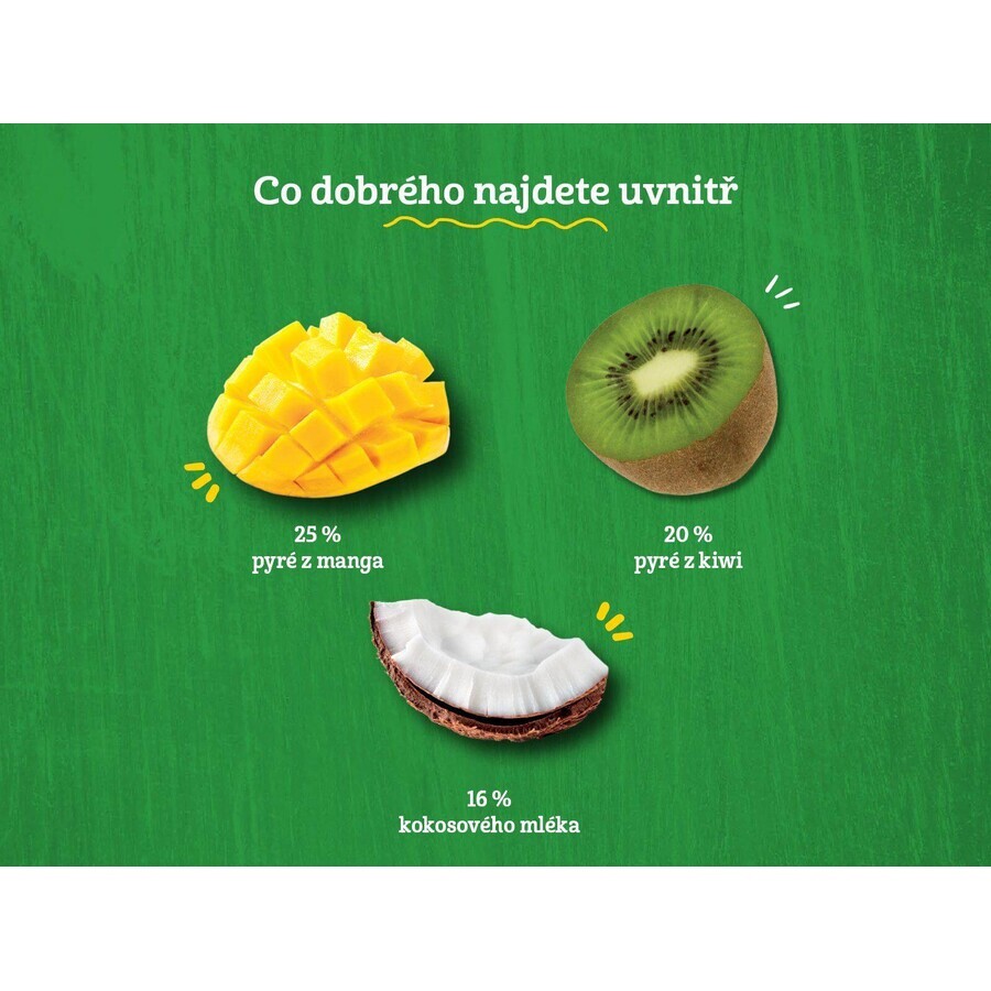 Gerber Bio 100% plantaardig mango en kiwi toetje met kokosmelk 4 x 90 g