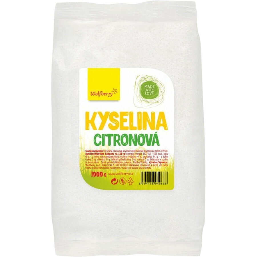 Wolfberry Ácido cítrico bolsa 1000 g