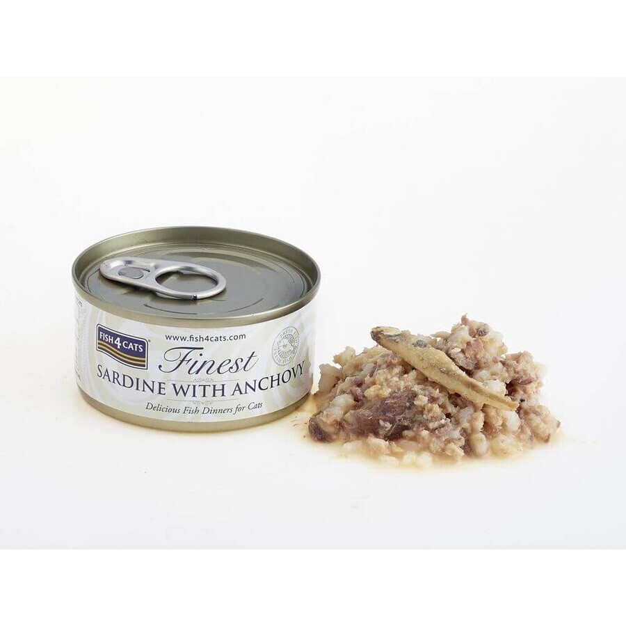 Fish4Cats Conservas para gatos Finest Sardinas con anchoas 70 g