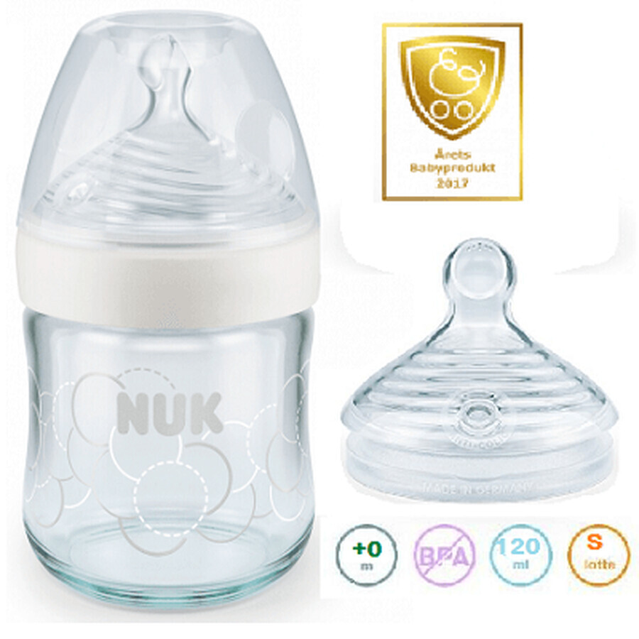 Biberón Nature Sense, +0meses, 120ml, Nuk