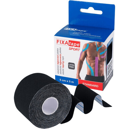 FixAtape STANDARD Sportband 5cm x 5m schwarz