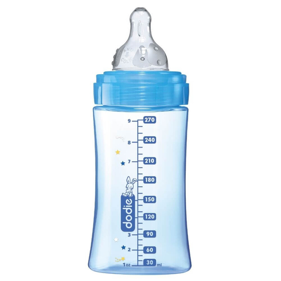 Biberón para iniciación anticólicos, Cosmonaut, 270 ml, 0-6 meses, Dodie