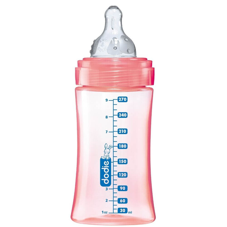 Biberón para iniciación anticólicos, Unicornio, 270 ml, 0-6 meses, Dodie