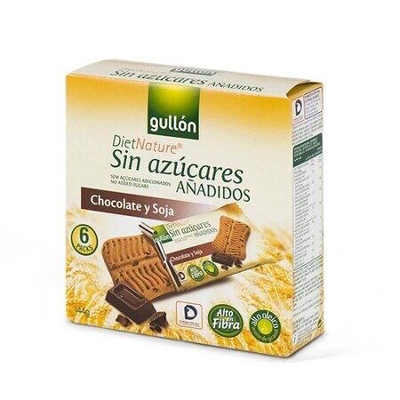 Gullon Galletas Snack de chocolate sin azúcar añadido, con edulcorante, 144g, Gullon