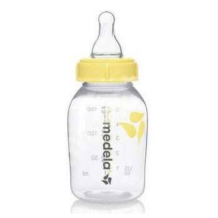 Biberon in PP con tettarella in silicone a flusso lento, taglia S, 150 ml, Medela