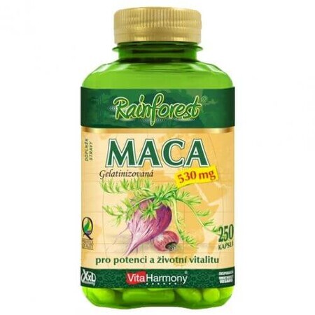 VitaHarmony Maca XXL economía 530mg 250 cápsulas