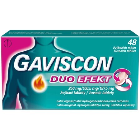 Gaviscon Duo Effect comprimidos masticables 48 unidades