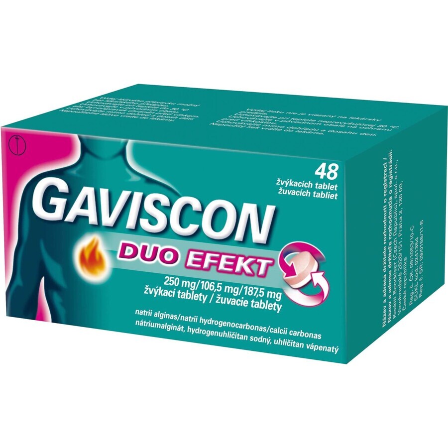 Gaviscon Duo Effect comprimidos masticables 48 unidades