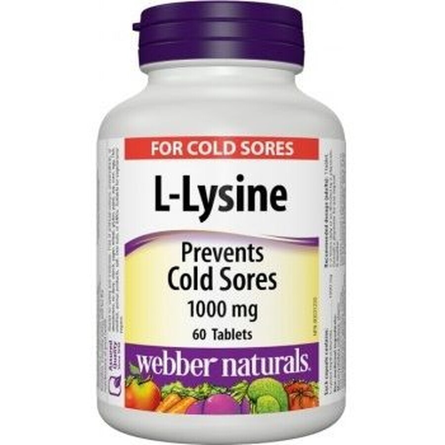 Webber Naturals L - Lisina 1000 mg 60 comprimidos