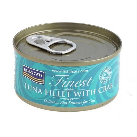 Fish4Cats Comida en lata para gatos Finest Tuna with Crab 70 g