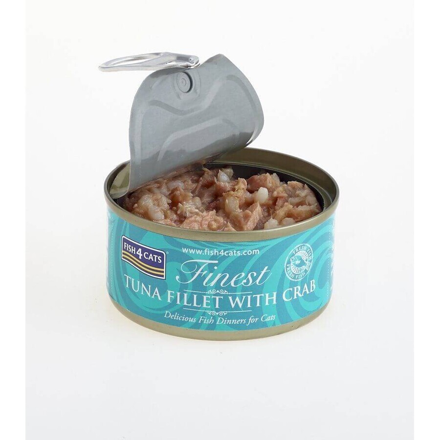 Fish4Cats Comida en lata para gatos Finest Tuna with Crab 70 g