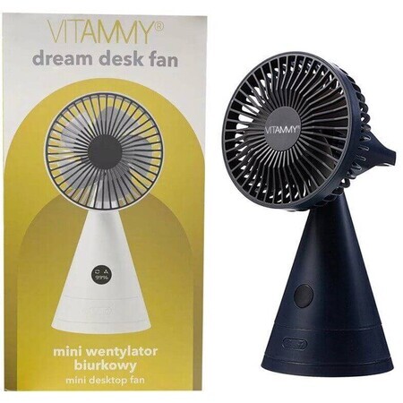 Ventilateur de bureau Vitammy Dream, mini ventilateur de bureau USB, noir