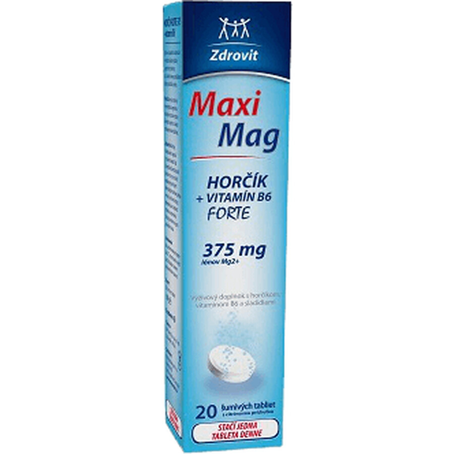 Zdrovit MaxiMag Magnesio Fuerte + Vitamina B6 20 comprimidos efervescentes