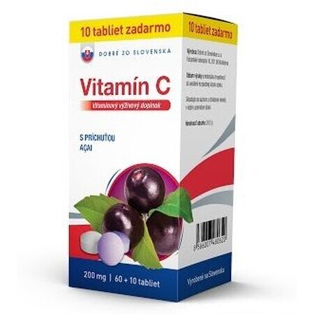 Good from Eslovaquia Vitamina C 200 mg ACAI sabor 70 comprimidos