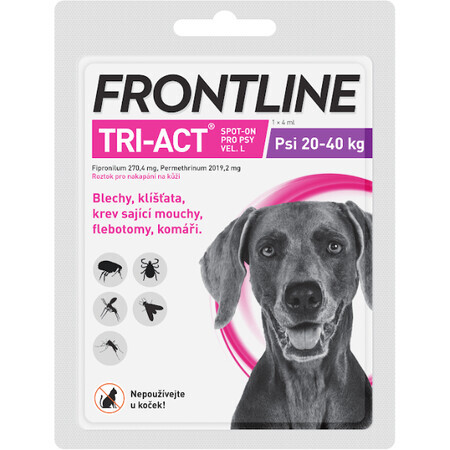 Frontline Tri-Act Spot-On voor honden L gemalen 4 ml