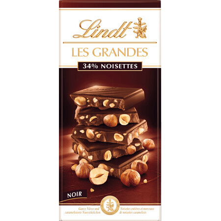 Lindt Les Grandes chocolat noir avec noisettes entières 150 g