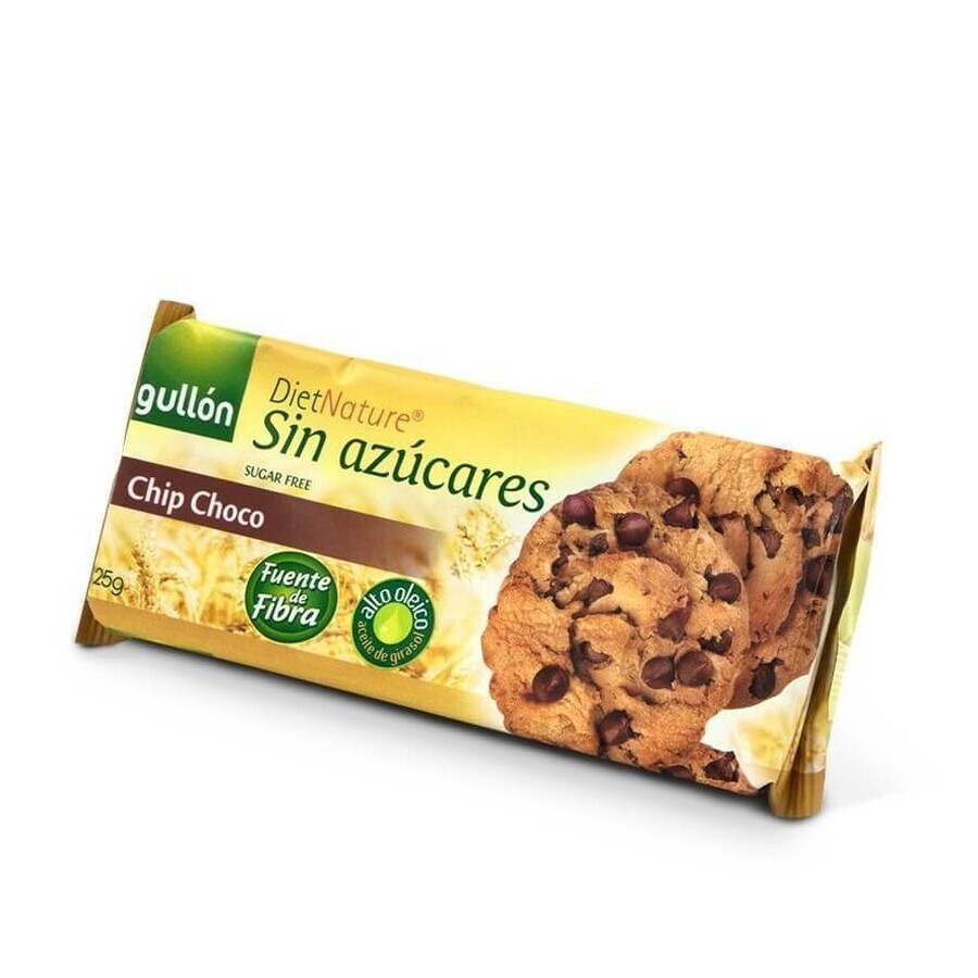 Galletas Choco Chip sin azúcar, 125g, Gullon