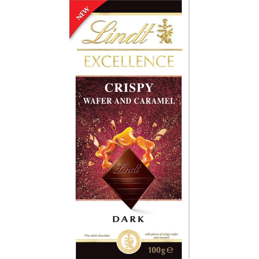 Lindt Excelente oscuro crujiente gofres y caramelo 100 g