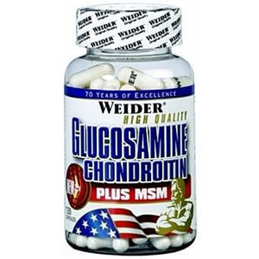 Weider Glucosamina Condroitina + MSM nutrición articular 120 comprimidos