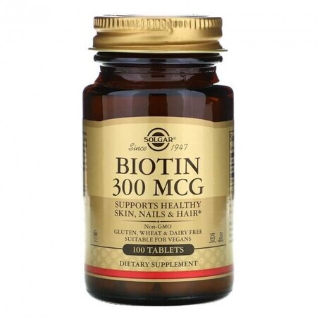 Biotina 300 mcg, 100 comprimido, Solgar