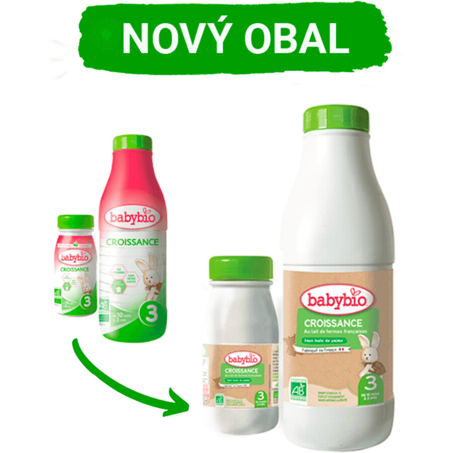 Babybio Toddler leche infantil ecológica Croissance 3 líquido 0,25 l