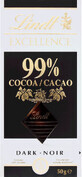 Chocolate caliente Lindt Excellence 99% 50 g