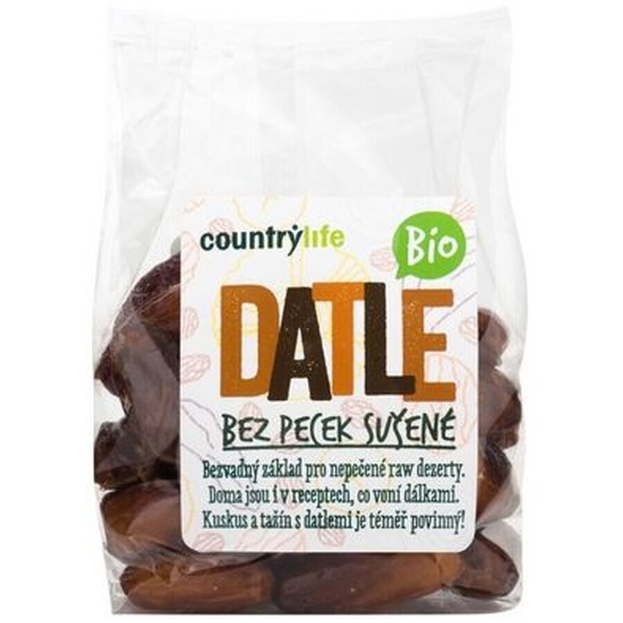 Country Life Organic Dátiles Secos - Galletas de caramelo ecológicas (o biológicas) sin huesos de hígado 250 g