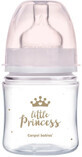 Canpol beb&#233;s EasyStart ROYAL BABY 120 ml biber&#243;n ancho antic&#243;lico ROYAL BABY rosa