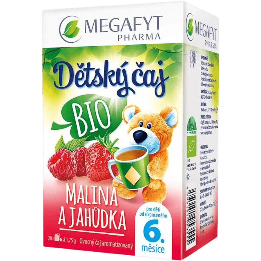 Megafyt Té Infantil Ecológico Frambuesa y Fresa 20 x 1,75 g