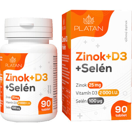 Platinum Zinc + D3 + Selenio 90 comprimidos