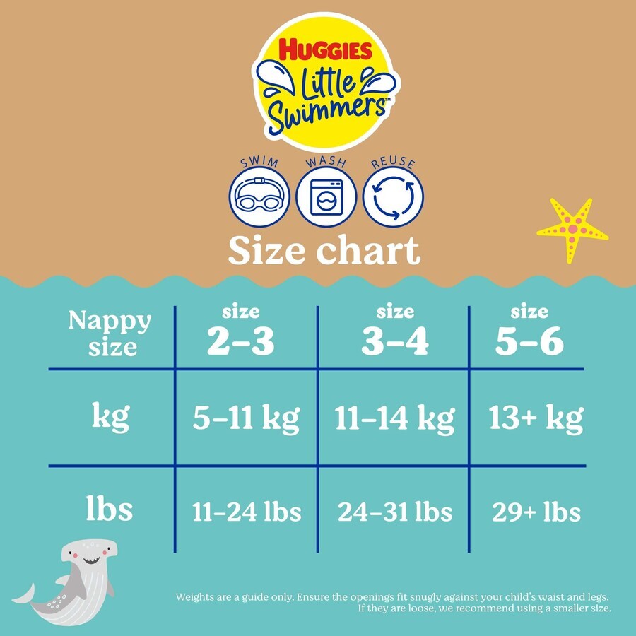 Pañal Huggies® Little Swimmers 2/3