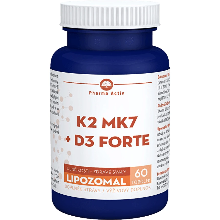 Pharma Activ LIPOZOMAL K2 MK7 + D3 FORTE 60 cápsulas