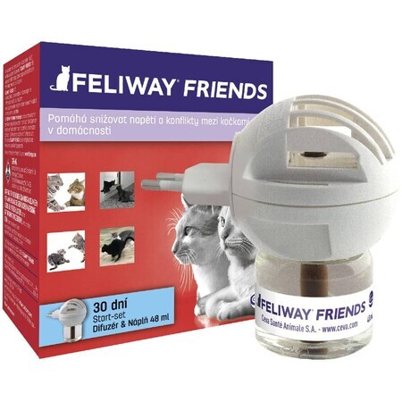 Feliway Friends difusor y recambio para gatos, 48 ml