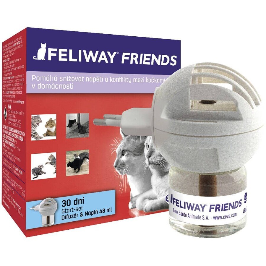 Feliway Friends difusor y recambio para gatos, 48 ml