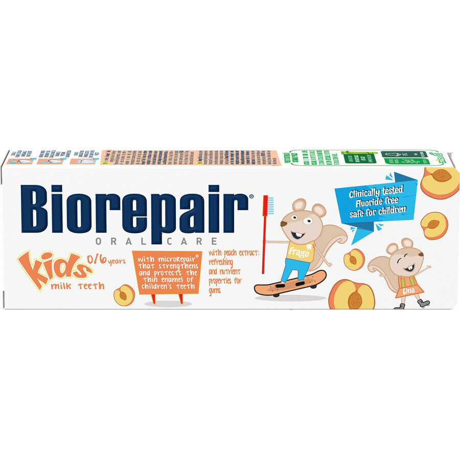 Biorepair Pasta Bebé 0-6 años, melocotón 50 ml