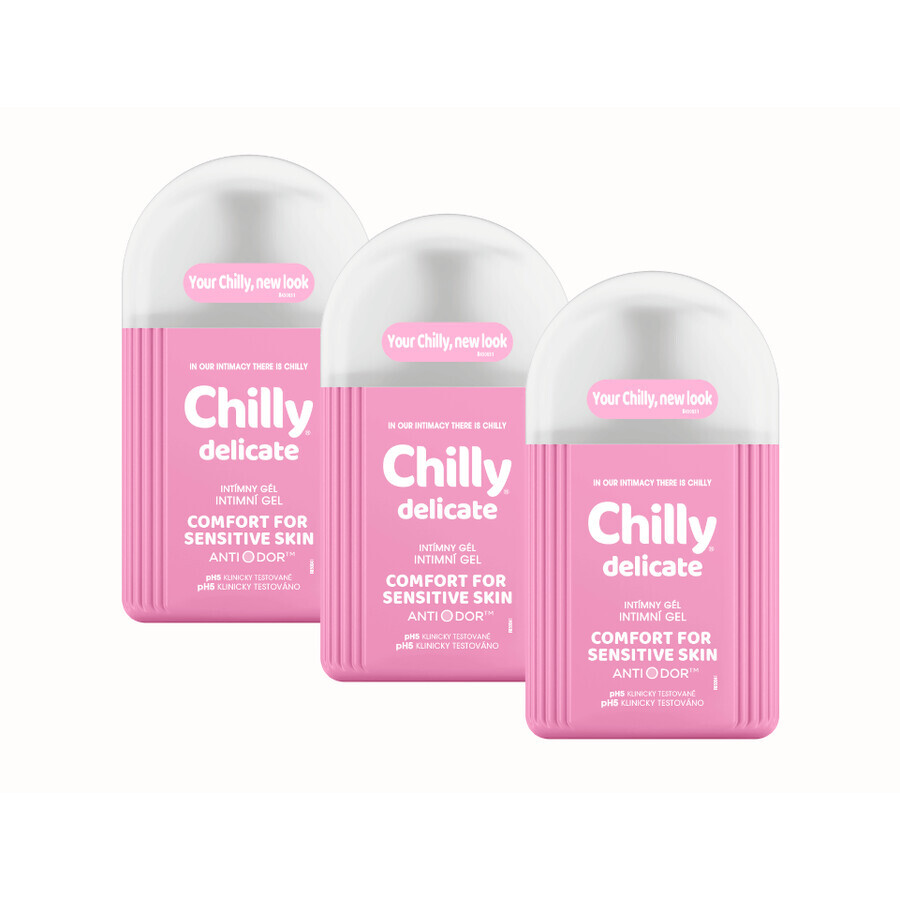 Gel íntimo Chilly Delicate TRIO 3 x 200 ml