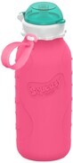 Squeasy Gear Botella de silicona rosa 480 ml