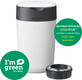 Cesta para pa&#241;ales Twist &amp; Click de Tommee Tippee, blanca